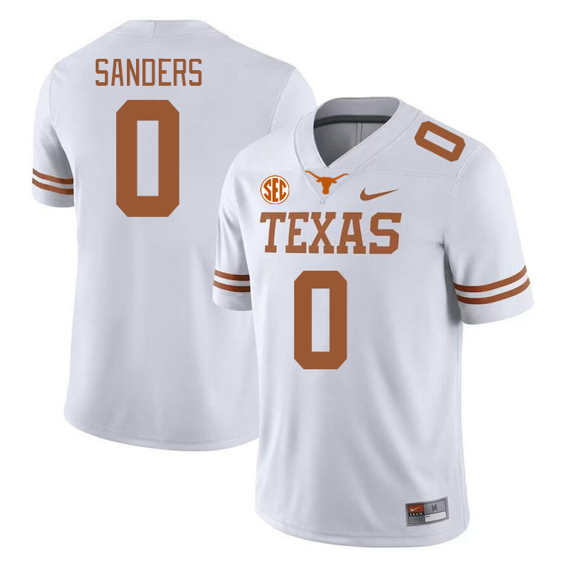 Texas Longhorns #0 Ja'Tavion Sanders SEC Conference College Football Jerseys Stitched Sale-White